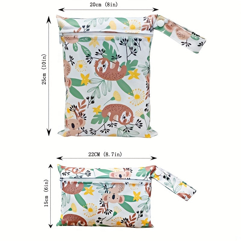 2pcs Tree Zircon Print Diaper Bag Washable Cloth Diaper Bag