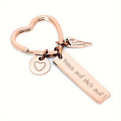 Heart Shape Keychain Pendant for Car Keys Backpacks Wallets