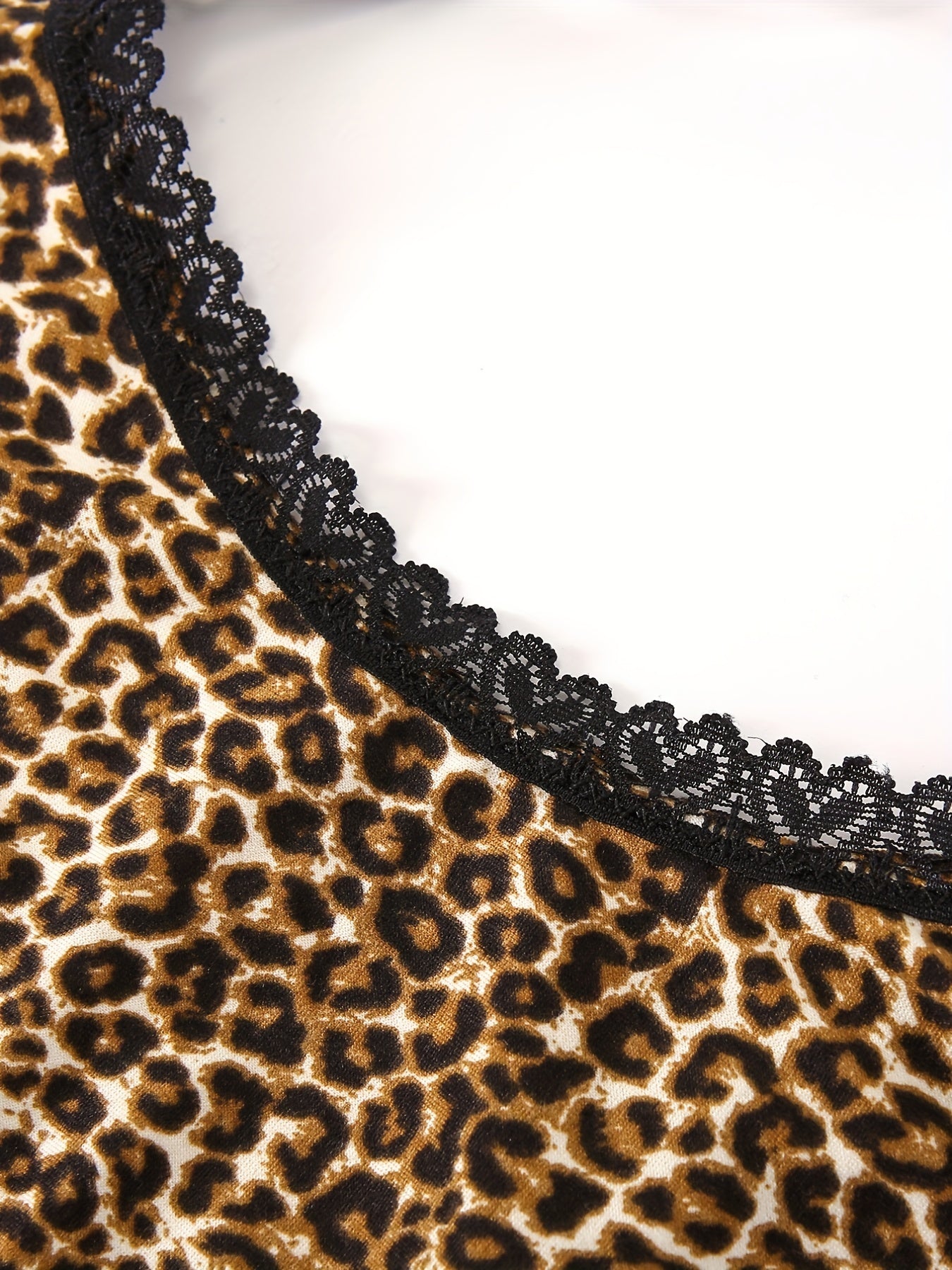 Casual Bra Women's Leopard Print Letter Tape Floral Trim Bra