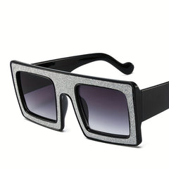 Oversized Flat Top Sunglasses Square Frame Glasses UV400