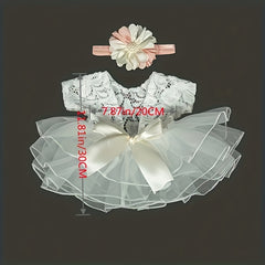 Newborn Photography Lace Romper Bodysuit & Headband Props
