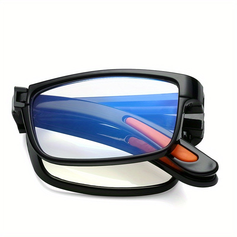 Men's Square Frame Reading Glasses Anti Light Casual Eyeglasses