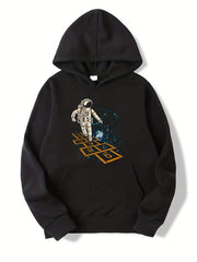 Spaceman Print Boys Hooded Sweatshirt