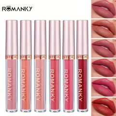 6-color Matte Velvet Lipstick Set Long Lasting Liquid Tint for Women