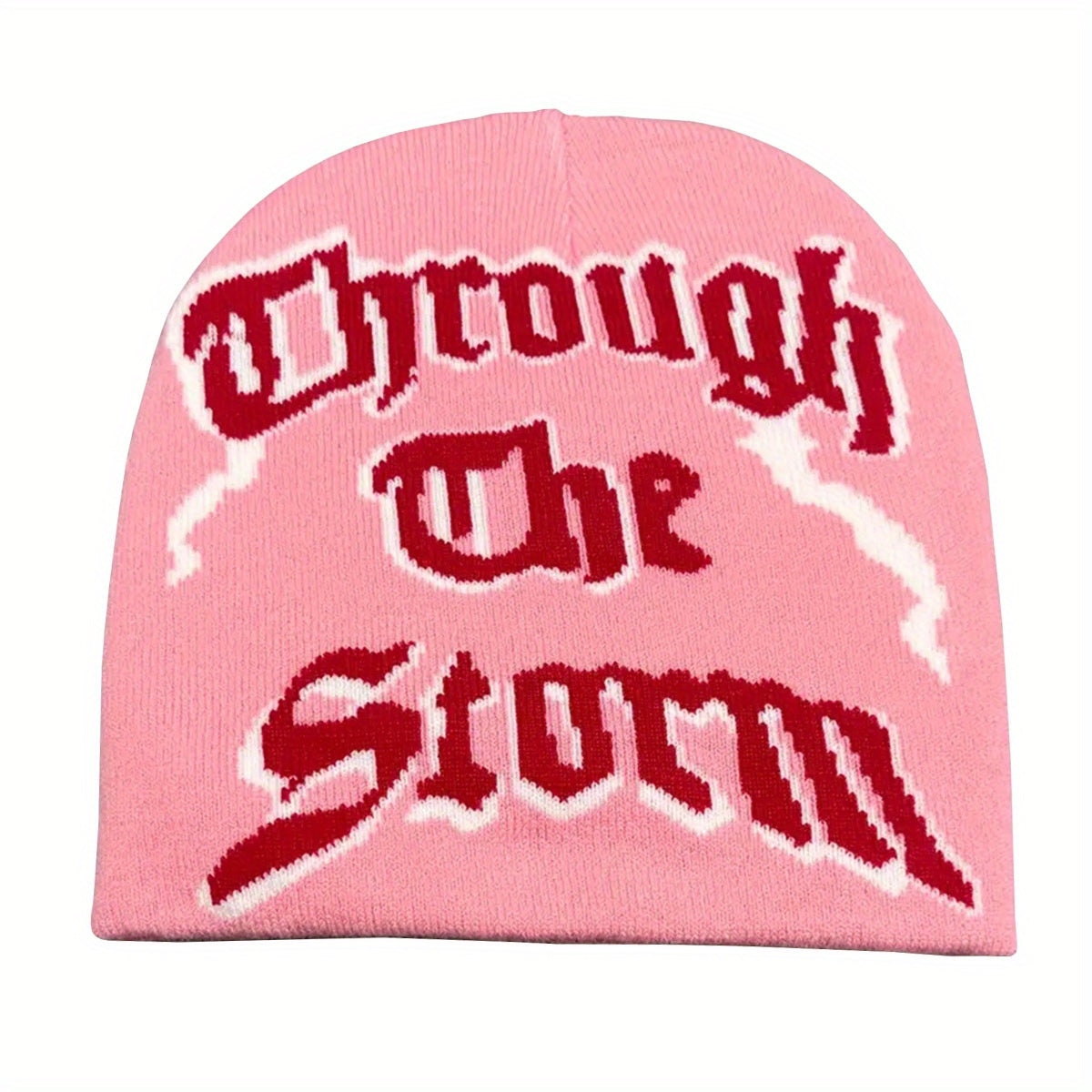 Y2K Beanie Cap Knitted Gothic Lightning Skull Hat Hip Hop Warm Ski Hat