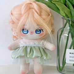 Golden-Haired Plush Doll with Removable Clothes