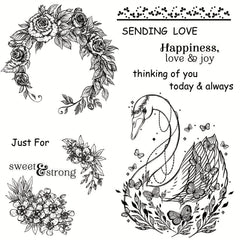 Fairy Tale Clear Stamps Reusable Butterfly Flower Leaf Designs