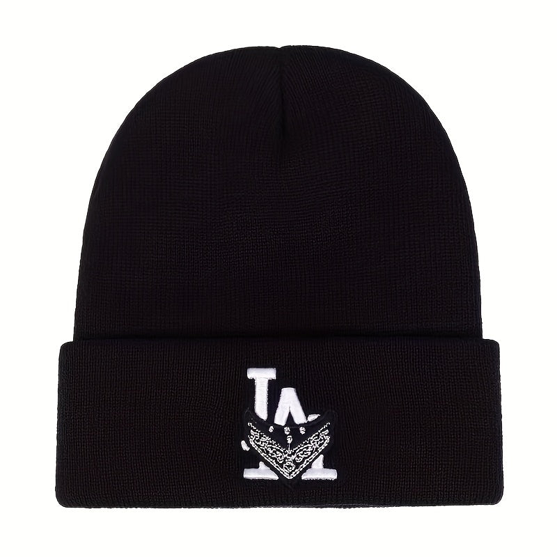 Fashionable Sport Windproof Knit Beanie Hat With 3D Embroidery