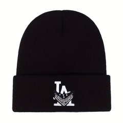 Fashionable Sport Windproof Knit Beanie Hat With 3D Embroidery