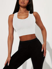Casual Two Piece Set Tank Top & High Waist Pants Outfit Women's Clothing