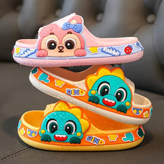 JIAGEYA Boys Cartoon Slippers Non Slip Lightweight Open Toe Slippers