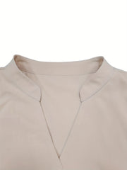 V-Neck Long Sleeve Blouse