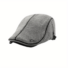 Men's Warm Knitted Beret for Fall and Winter