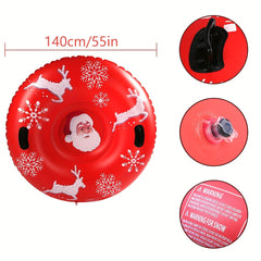 47in 55in Inflatable Skiing Sled Dual Handle Winter Outdoor Activity