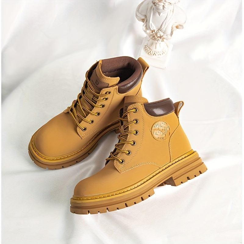 Women's Lace Up Ankle Combat Boots Platform Outdoor Boots