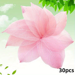 30pcs Leaf Vein Embossing Phone Case Adhesive Dry Flower DIY Set