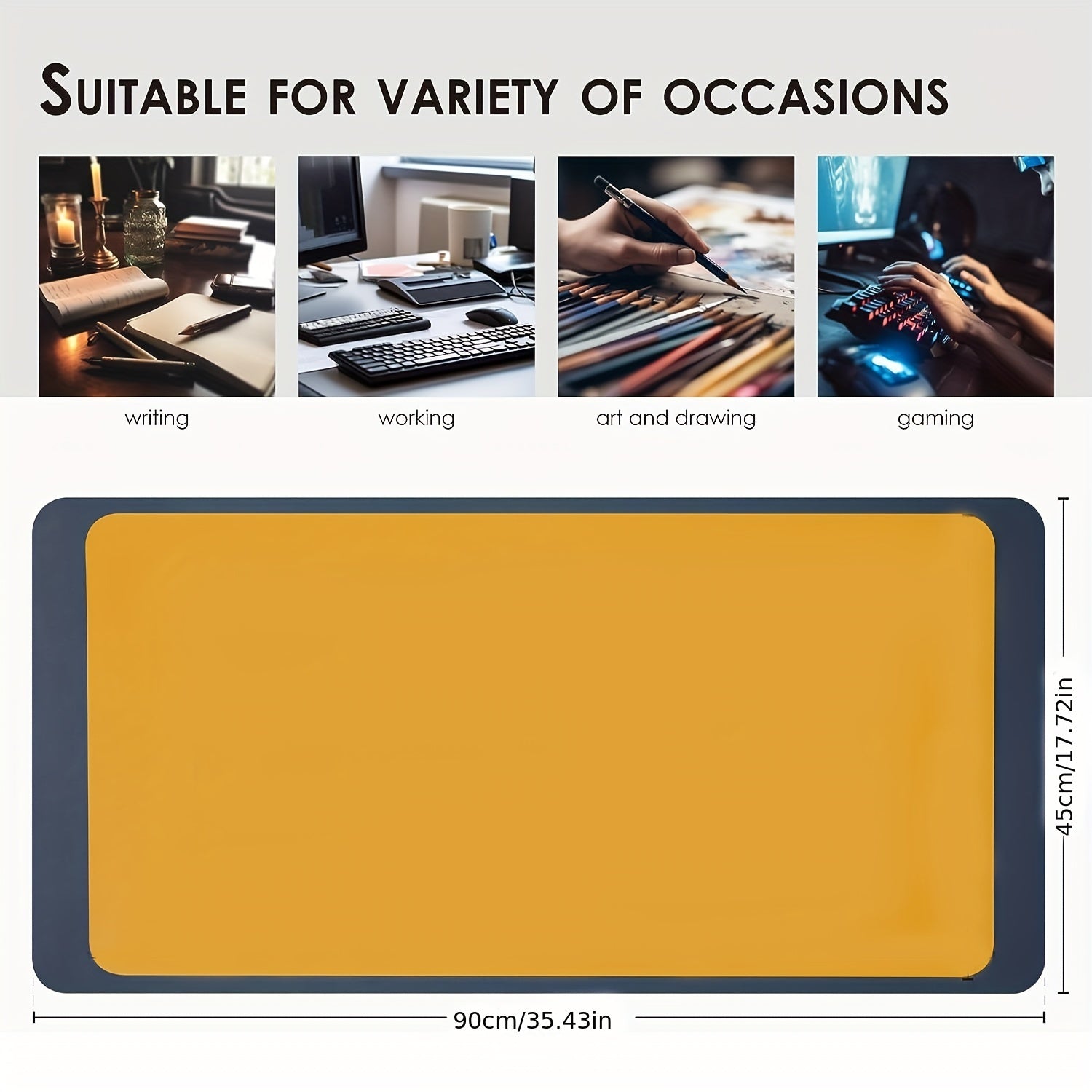 Double Sided Faux Leather Table Mat Waterproof Desk Writing Board