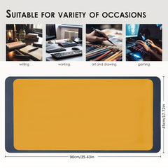 Double Sided Faux Leather Table Mat Waterproof Desk Writing Board