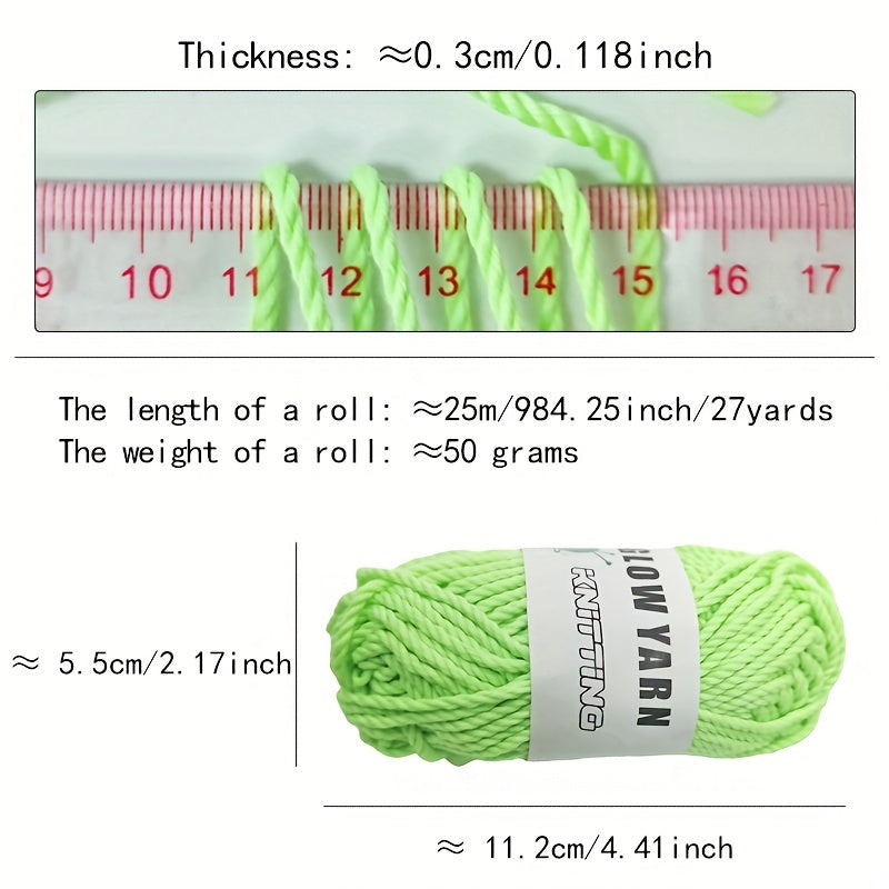 1pc Glowing Macrame Cord Rope 50g