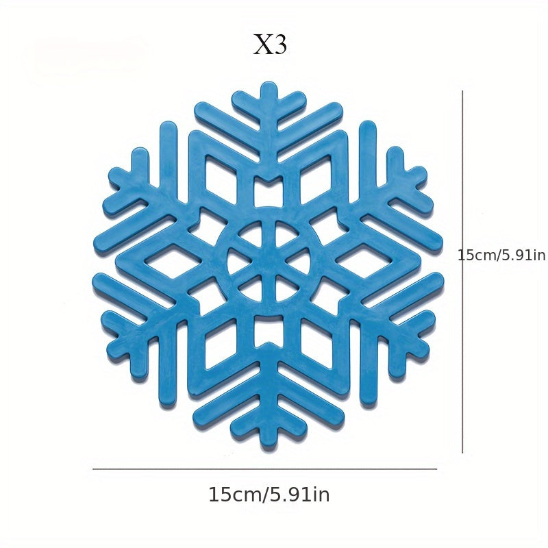 Geometric Snowflake Silicone Table Mats Heat Insulation Mats