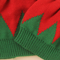 2pcs Christmas Tree Knitted Wool Hat Set