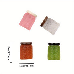 10pcs Mini Glass Sealed Jar Resin Storage Bucket DIY Ornament Props