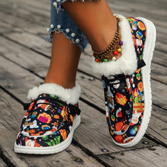 Women's Christmas Snow Boots with Plush Comfort and Warmth