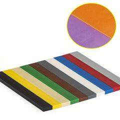 12pcs Building Block Set 1x8 Low Wall Flat Bricks for DIY Farm Garden