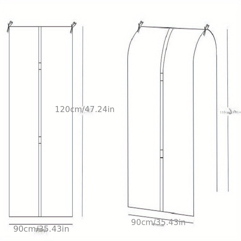 Transparent Clothes Dust Cover Storage Bag Wardrobe Hanger Dust Cover