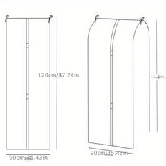 Transparent Clothes Dust Cover Storage Bag Wardrobe Hanger Dust Cover