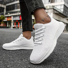 Women's Mesh Sneakers Low Top Lace Up Shoes