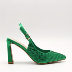 Women's Pointed Toe Buckle Strap Pumps