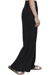 Wide Leg Pants High Waist Casual Loose Straight Fit Comfy Spring & Summer Pants