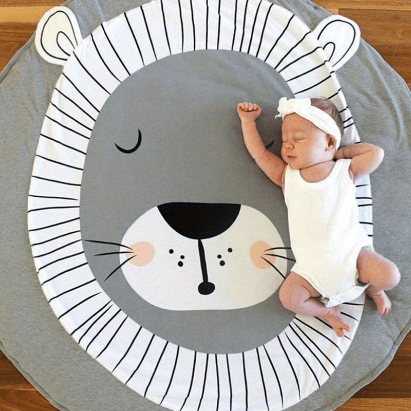 Cute Animal Crawling Blanket for Kids Room Decor