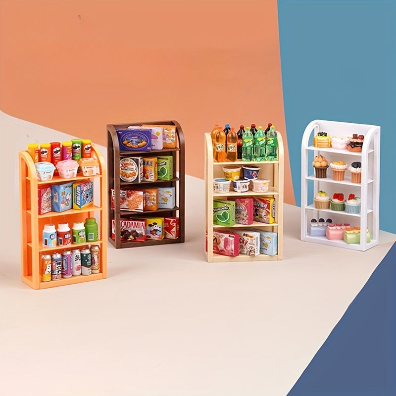 Mini Toy Supermarket Shelving Dollhouse Model Furniture