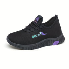Women's Mesh Running Shoes Lace-Up Outdoor Sneakers