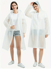 Thick PVC Waterproof Rain Pancho Hooded Raincoat
