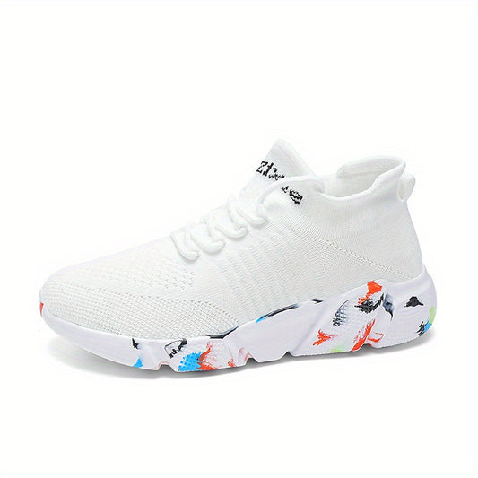 Men's Lace up Running Shoes Anti skid Platform Sneakers