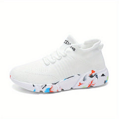 Men's Lace up Running Shoes Anti skid Platform Sneakers