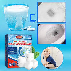 12pcs Toilet Bowl Cleaner Tablet Descale Deodorize Yellow Stains