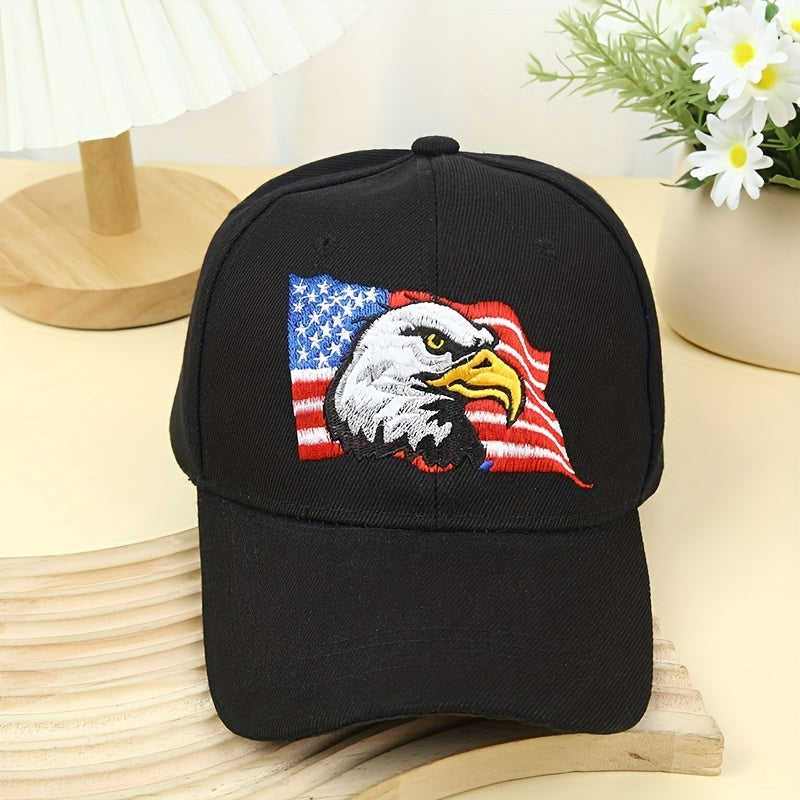 Men's American Flag Eagle Baseball Cap Embroidery Sun Hat
