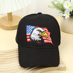 Men's American Flag Eagle Baseball Cap Embroidery Sun Hat