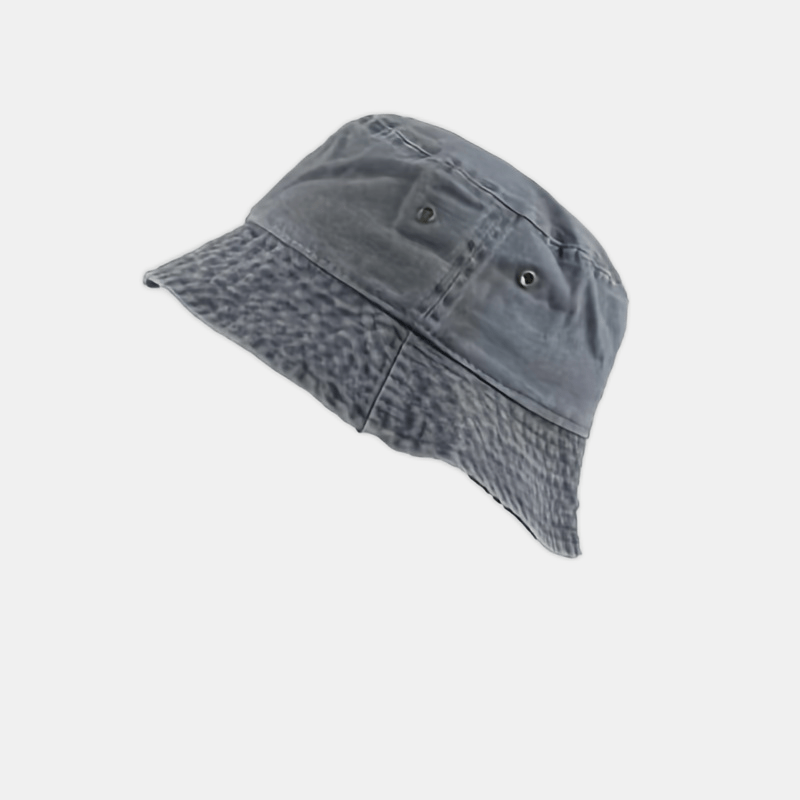 Distressed Denim Bucket Hat Sunscreen Fisherman Cap