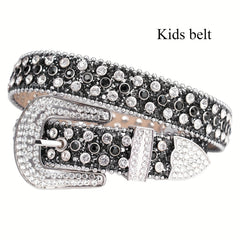 Hip Hop Rhinestone Belt Boys Girls Jeans Pant Holiday Birthday