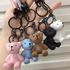Cute Resin Bear Keychain for Couples Car Bag Pendant Gift