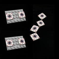 10pcs Printed Pattern Floor Tiles & Building Blocks ABS Resin DIY Home Decor Toy