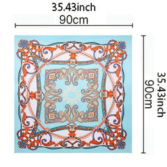 Square Large Satin Scarf Silk Shawl Paisley Print Classic Travel Beach Towel