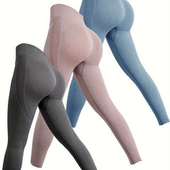 3pc High Waist Butt Lifting Leggings Gym Yoga Tight