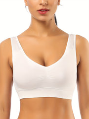 Seamless Wireless Sports Bra Breathable