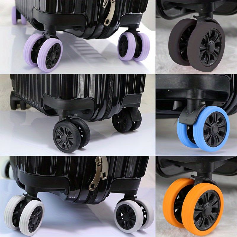 4pcs Luggage Box Wheel Protection Cover Noise Reduction Shock Absorption